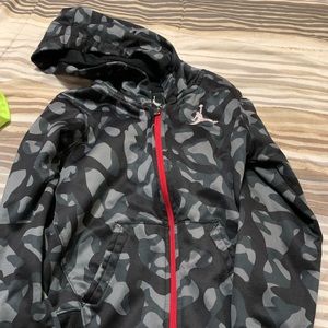 Black grey and red sweatshirt size {S}